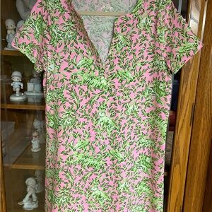 Floral Pink and Green Dress